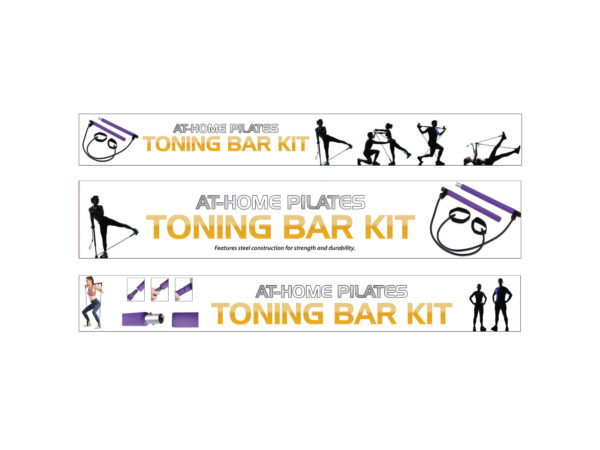 Case of 2 - At-Home Pilates Toning Bar Kit
