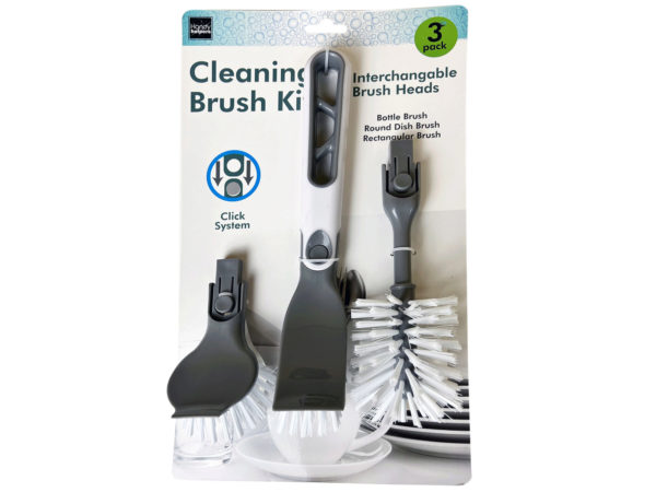 Case of 2 - 3 Pack Kitchen Cleaning Brush Kit