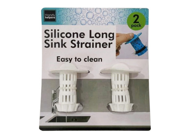 Case of 6 - 2 Pack Silicone Long Sink Strainer