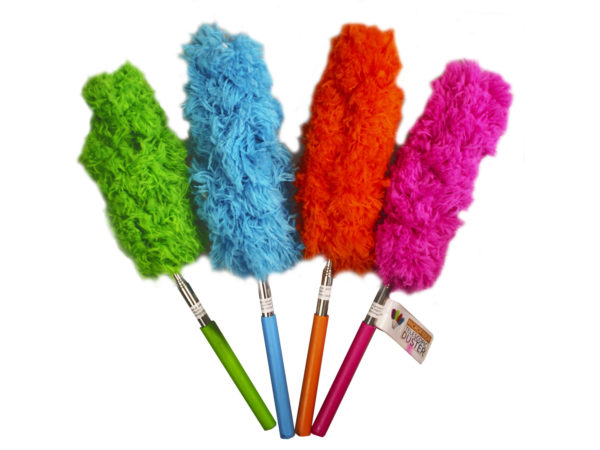 Case of 24 - Telescoping Small Microfiber Duster in Countertop Display