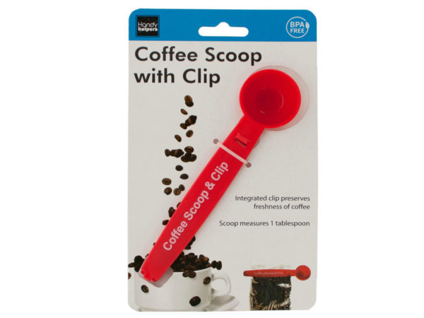 Case of 16 - Coffee Scoop with Bag Clip