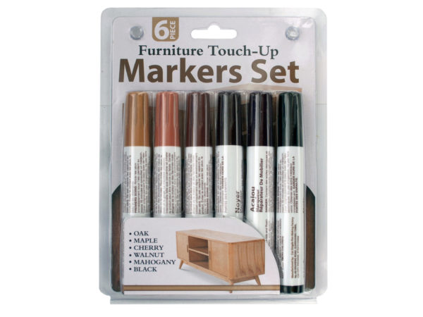Case of 6 - Furniture Touch-Up Markers Set
