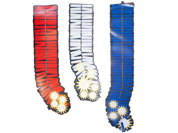 Case of 24 - Patriotic Firecracker Bursts Hanging Party Decorations
