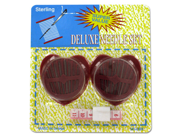 Case of 24 - Sewing Needle Set with Measuring Tape