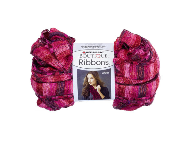 Case of 24 - Metallic Pink & Red Rosebud Ribbons Yarn