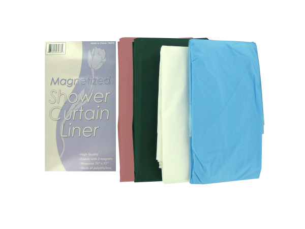 Case of 24 - Magnetized Shower Curtain Liner