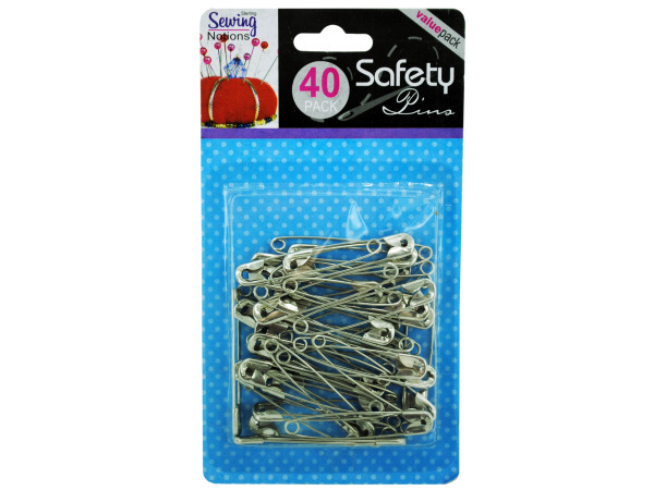 Case of 24 - Jumbo Metal Safety Pins