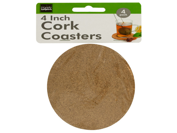Case of 24 - Cork Beverage Coasters Set