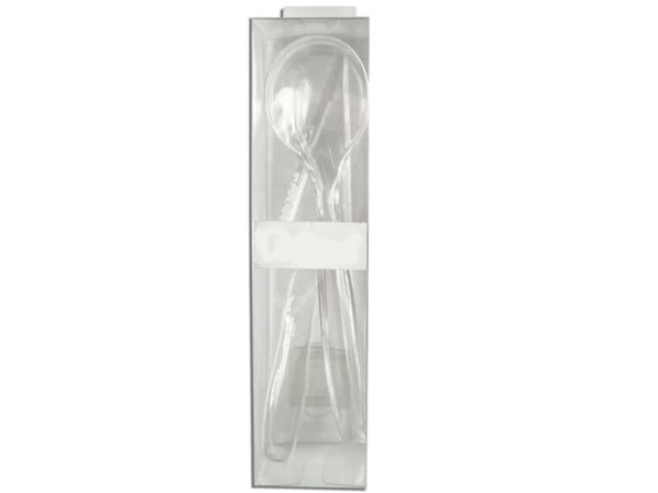 Case of 24 - 3 Piece Party Flatware Set with Cake Server