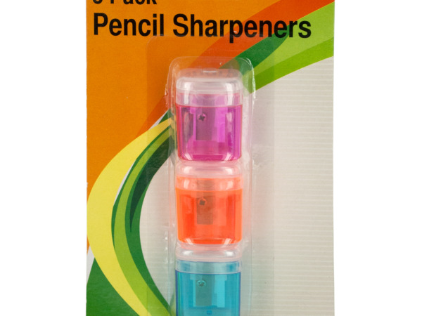 Case of 24 - Colorful Pencil Sharpeners Set