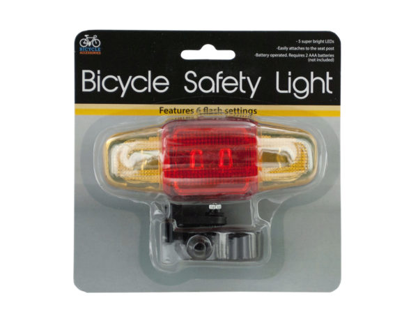 Case of 12 - Flashing LED Bicycle Safety Light