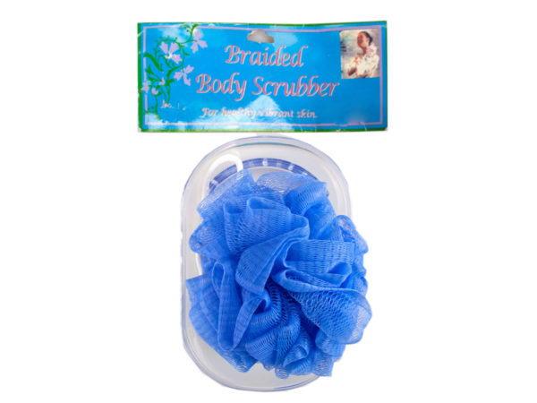 Case of 24 - Body Scrubber with Tray in Assorted Colors