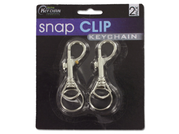 Case of 12 - Snap Clip Key Chains