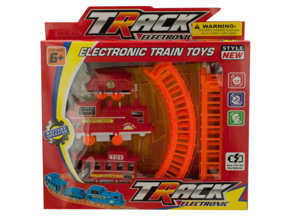 Case of 4 - Battery Powered Train Set with Track