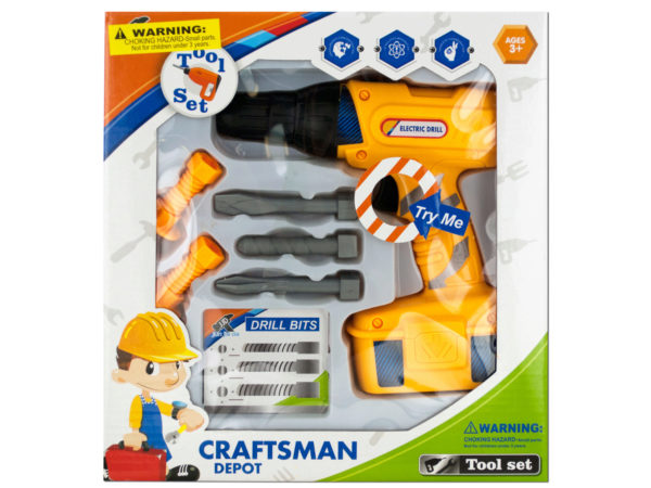 Case of 2 - Kids' Electric Drill Play Set