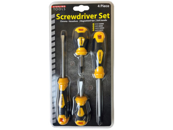 Case of 2 - 4 Piece Screwdriver Set
