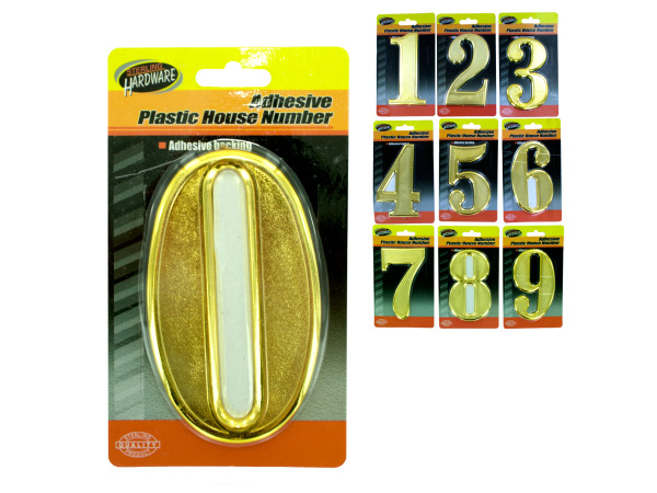 Case of 15 - Adhesive Plastic House Numbers