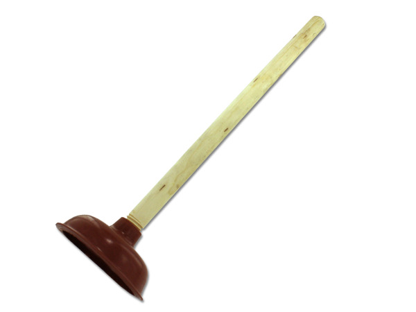 Case of 24 - Toilet Plunger with Wooden Handle