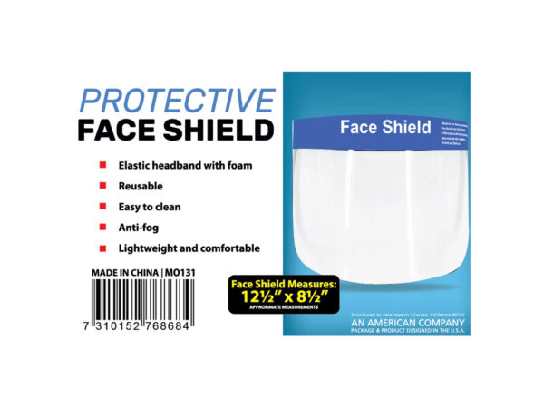 Case of 50 - Face Shield 4 Assorted Colors