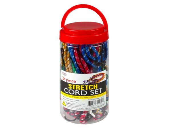 Case of 2 - 24 Pack Heavy Duty Stretch Cord Set