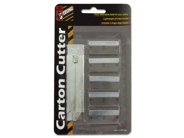 Case of 24 - Carton Cutter with Extra Blades