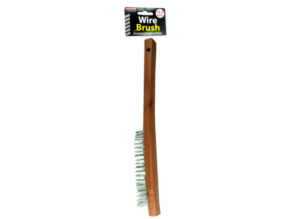 Case of 12 - 13.5" Wire Brush w/Wood Handle