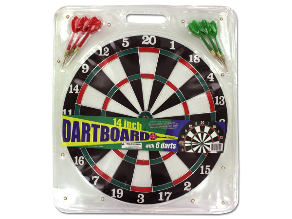 Case of 4 - Dartboard with Metal Tip Darts