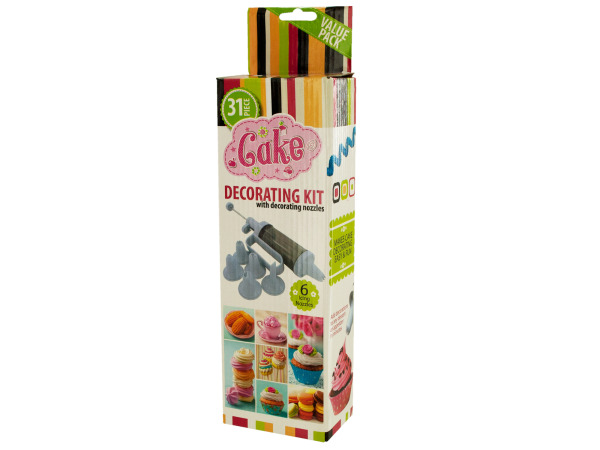 Case of 6 - Cake Decorating Kit with Nozzles