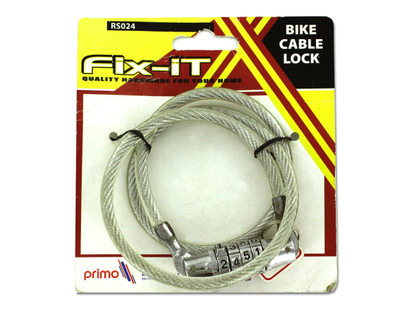 Case of 12 - Bike Combination Cable Lock