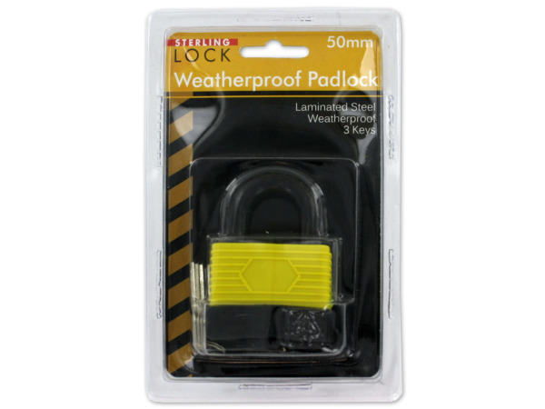 Case of 4 - Laminated Weatherproof Padlock with Keys