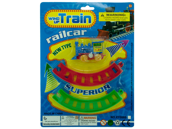 Case of 24 - Wind-Up Toy Train with Track Set