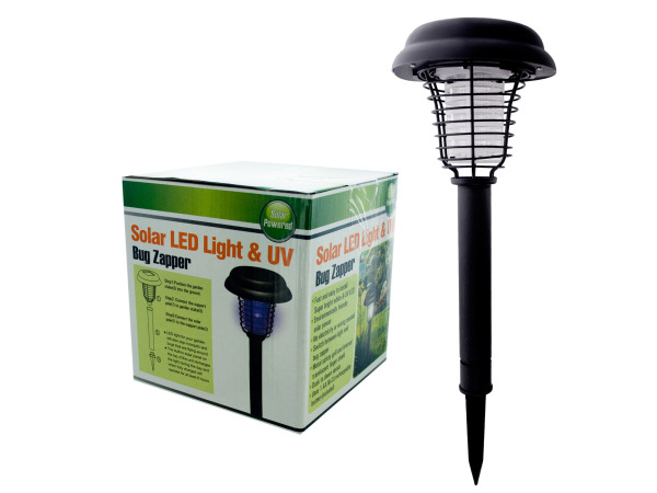 Case of 1 - Solar LED Light & UV Bug Zapper