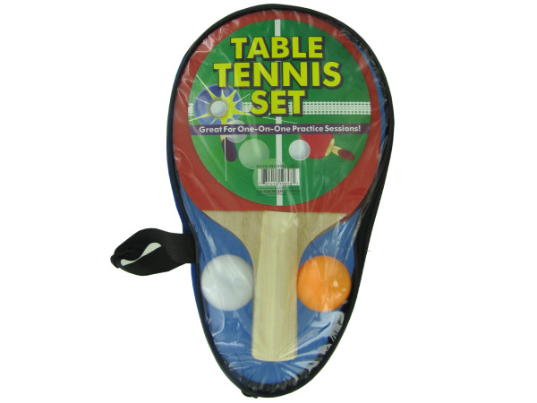 Case of 6 - Portable Table Tennis Set in Carrying Case