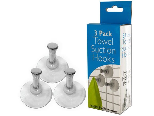 Case of 12 - Towel Suction Hooks Set