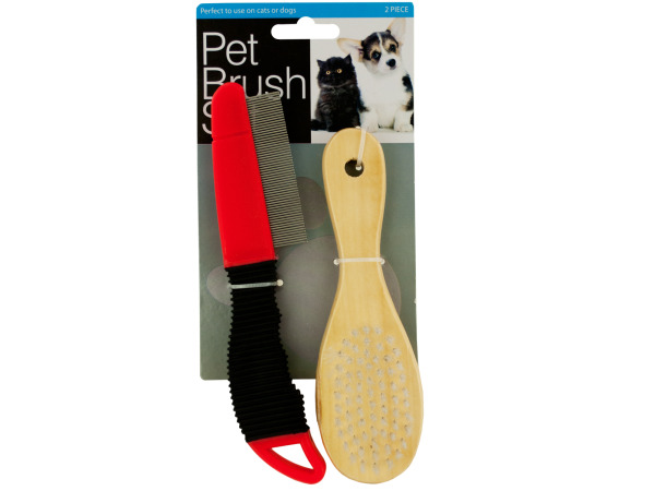 Case of 4 - Pet Brush & Comb Set