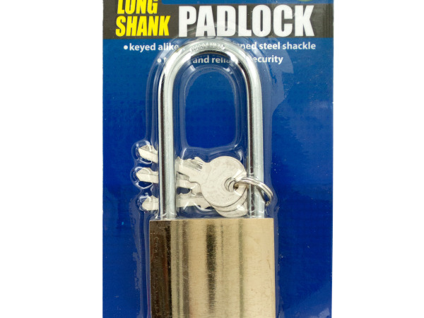 Case of 4 - Steel Padlock with Three Keys