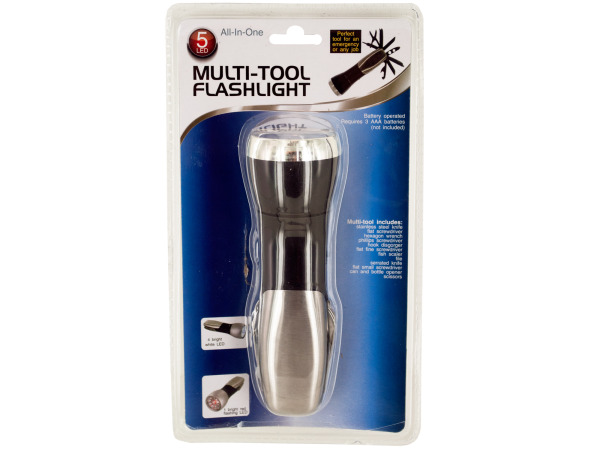 Case of 1 - All-In-One Multi-Tool LED Flashlight