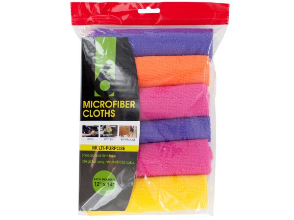 Case of 4 - Multi-Purpose Microfiber Cloths Set