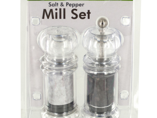 Case of 4 - Salt Shaker & Pepper Mill Set