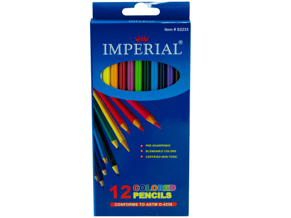 Case of 12 - Blendable Colored Pencils Set