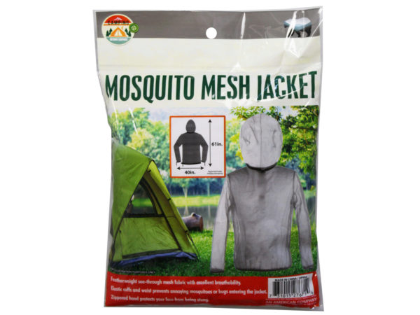 Case of 4 - mosquito mesh jacket w/face mask