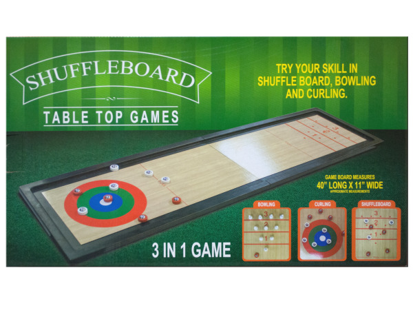 Case of 1 - 3 In 1 Shuffleboard Tabletop Game