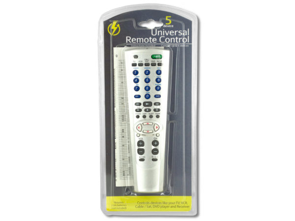 Case of 8 - 5 Device Universal Remote Control