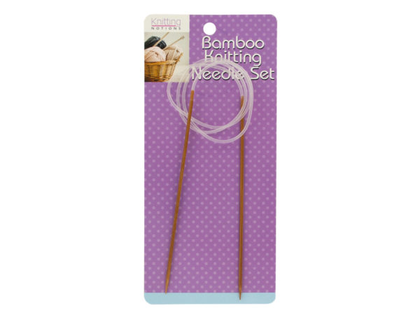 Case of 24 - Circular Bamboo Knitting Needle Set
