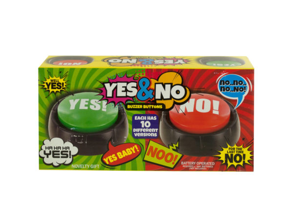Case of 2 - Talking Yes & No Buzzer Buttons