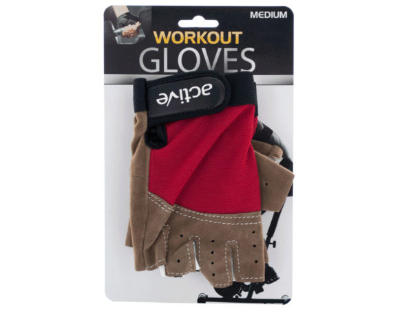 Case of 4 - Medium Size Breathable Workout Gloves