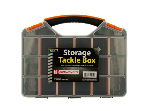 Case of 4 - Storage Tackle Box with 18 Compartments