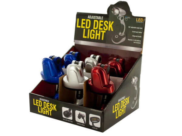 Case of 6 - Adjustable LED Desk Lamp Countertop Display
