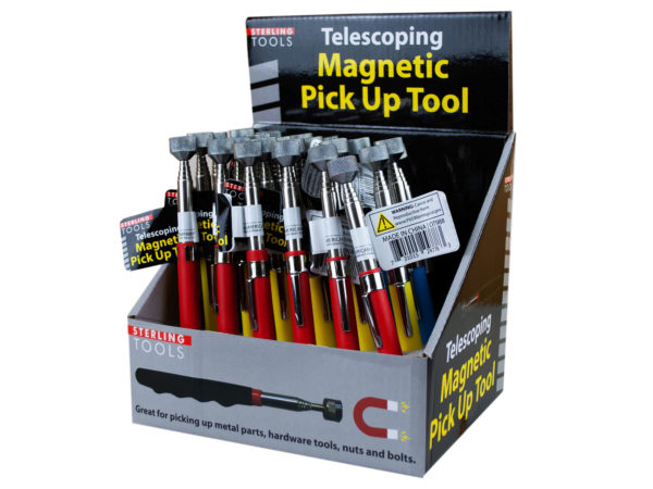 Case of 24 - Telescopic Magnet Pick-Up Tool Countertop Display