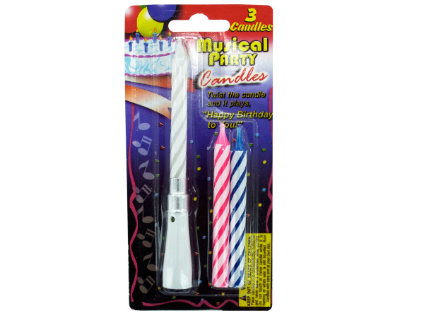 Case of 24 - Musical Party Candles